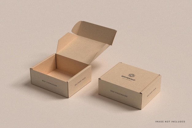 Packaging box mockup