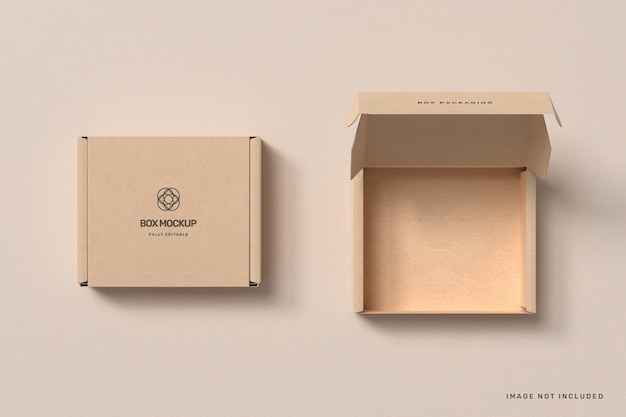 Packaging box mockup