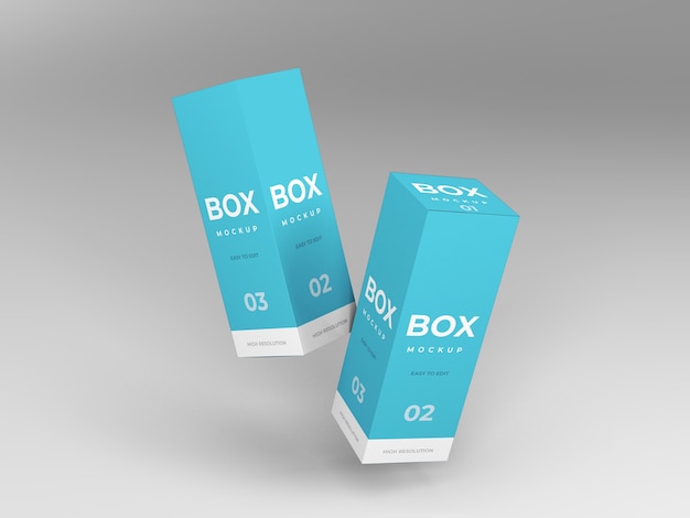 Packaging box mockup