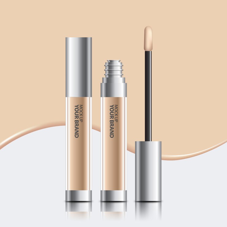 PSD packaging cosmetic concealer mock up