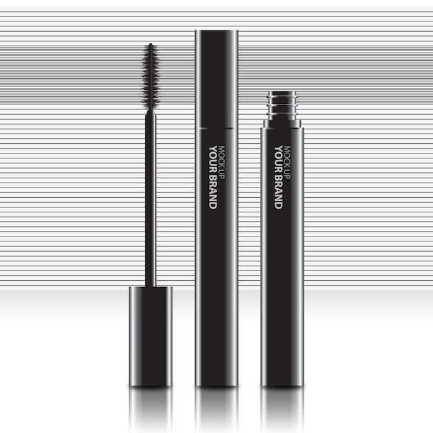 PSD packaging cosmetic mascara mock up