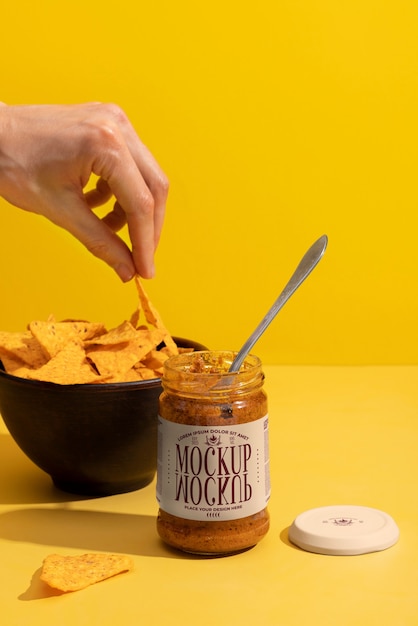 PSD packaging for mexican chili  mockup