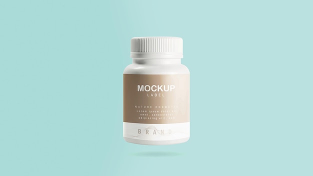 packaging mockup pill bottles label