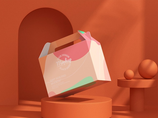 PSD packaging paper bag mockup design