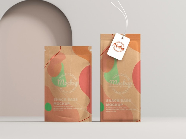 PSD packaging paper bag mockup design