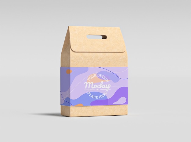 PSD packaging paper bag mockup design