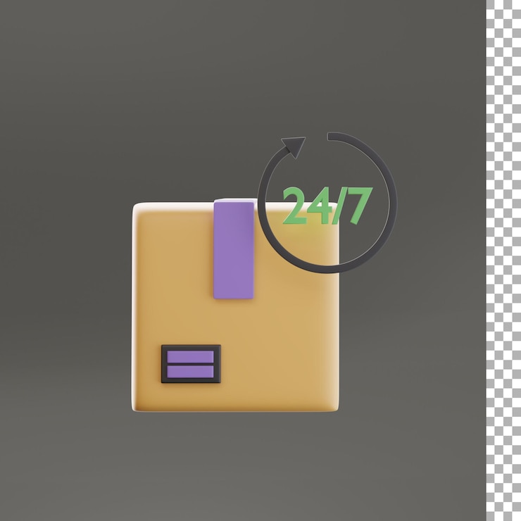 PSD упаковочная коробка 247 3d icon
