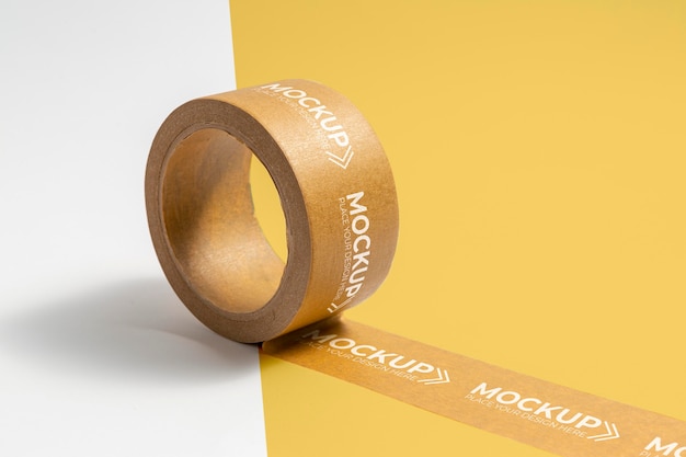 Packing tape mock-up with copy space