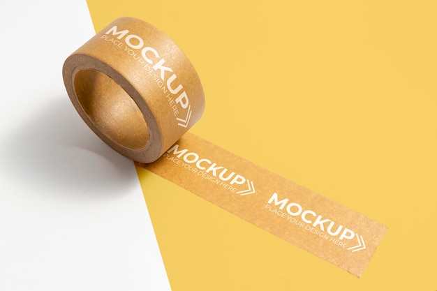 Packing tape mock-up with copy space