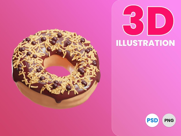 PSD pączek ilustracja 3d