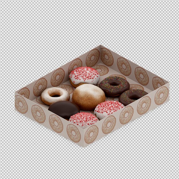 Pączki 3d Renderowania Odizolowane