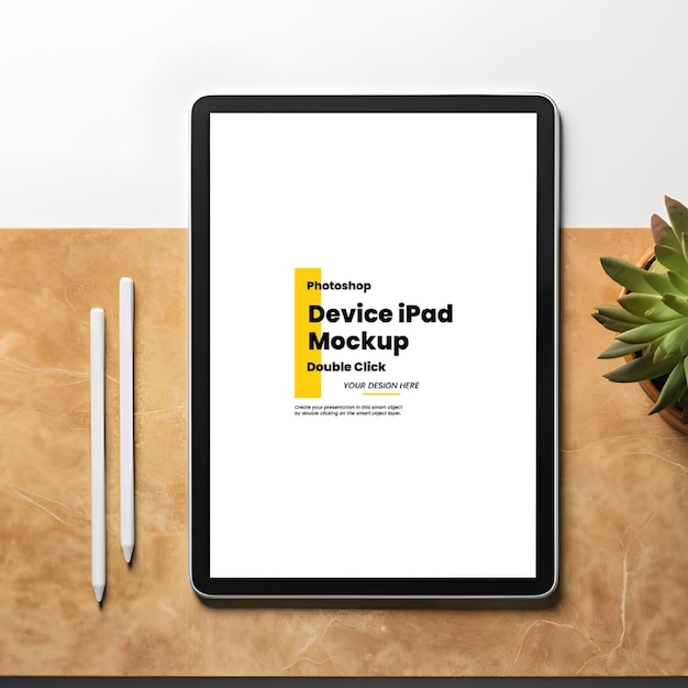 PSD pad pro mockup con penna