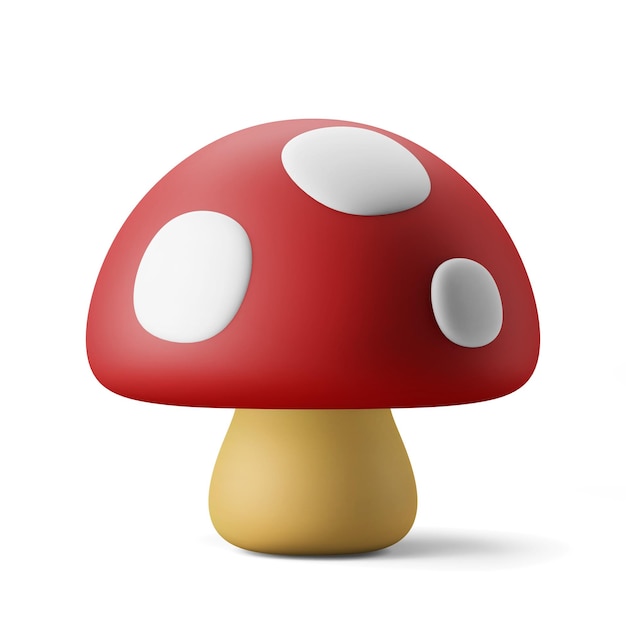 PSD paddenstoel herfst 3d illustratie rendering 3d icoon geïsoleerd