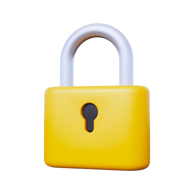 PSD padlock 3d icon