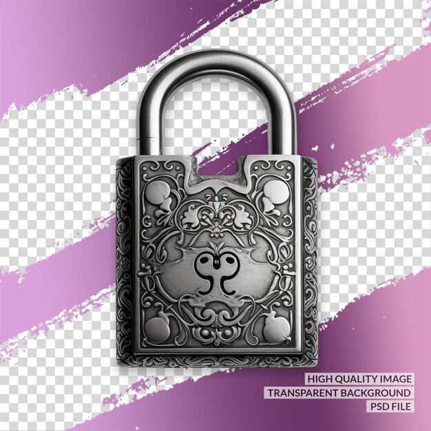 Padlock 3d png clipart transparent isolated background