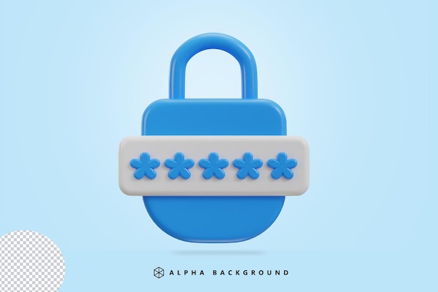 PSD padlock and password icons