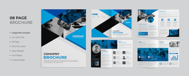 PSD pages bedrijf brochure template