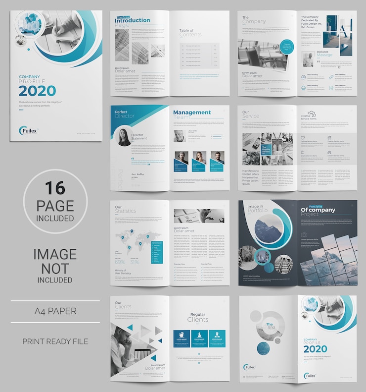 PSD pagina zakelijke brochure sjabloon