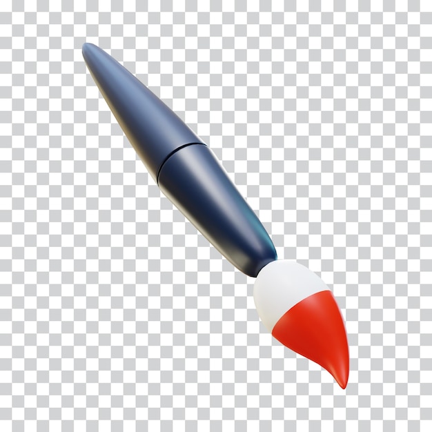 Paint brush 3d icon illustration