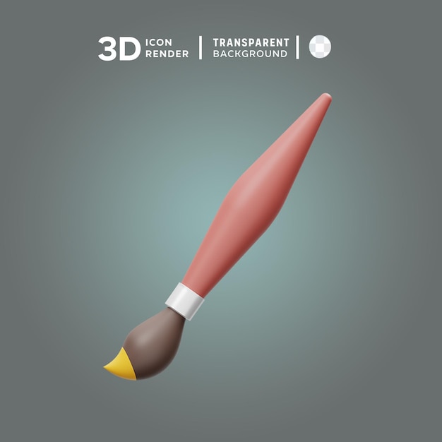 PSD paint brush 3d illustration rendering