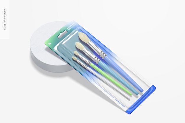 Paint Brush Set mockup,