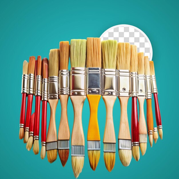 PSD paint brushes isolated on transparent background