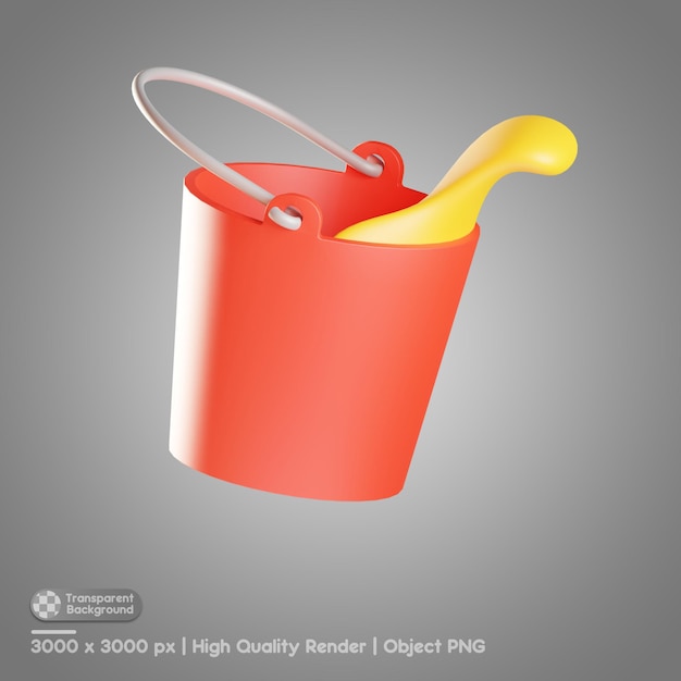 Paint bucket 3d illustration