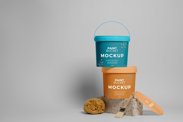 PSD paint bucket mockup design