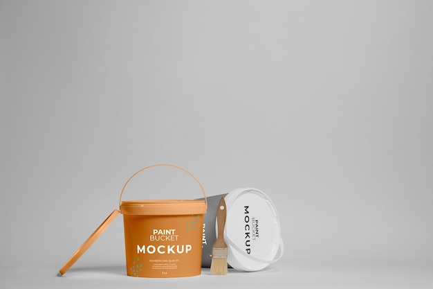 PSD paint bucket mockup design