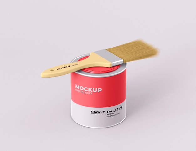 PSD paint bucket mockup design