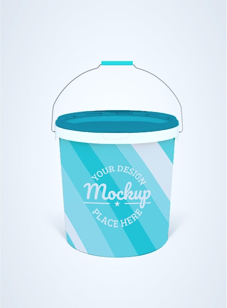 PSD paint bucket mockup design