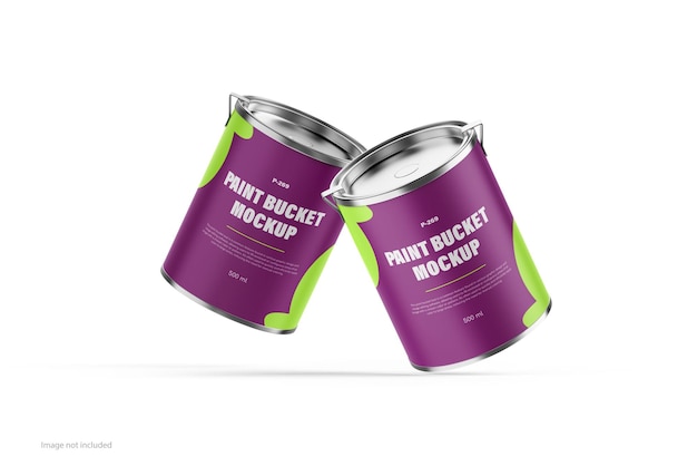 Paint bucket mockup product branding presentation