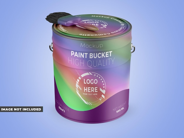 Paint bucket mockup psd