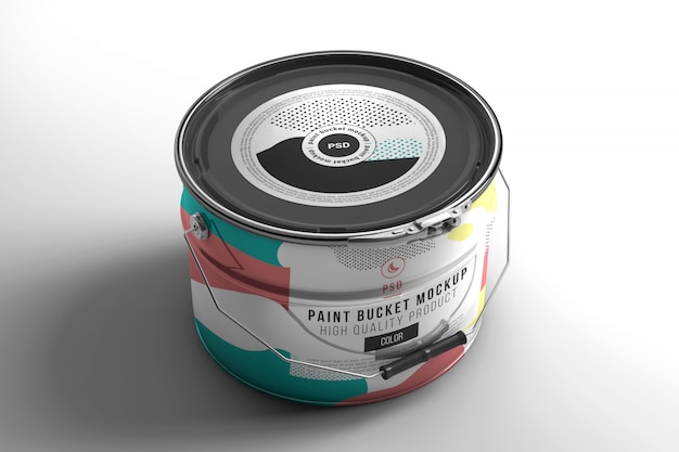 PSD paint bucket mockup