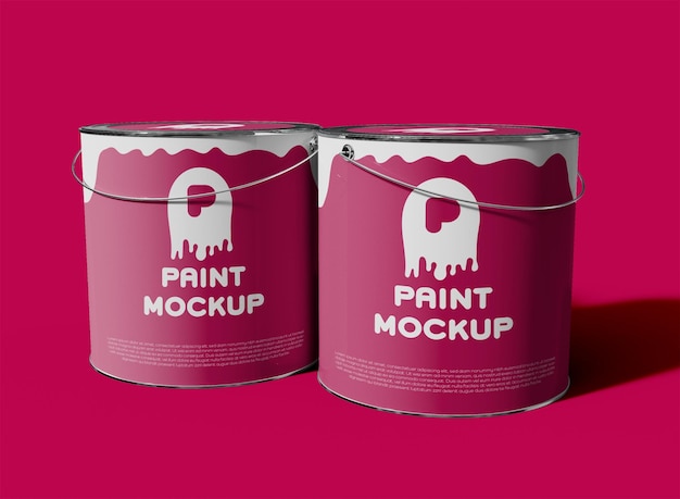 Paint buckets mockup