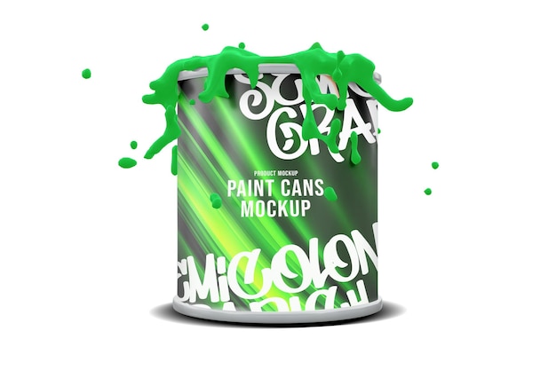 Paint can mockup