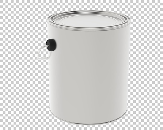 Paint can on transparent background 3d rendering illustration