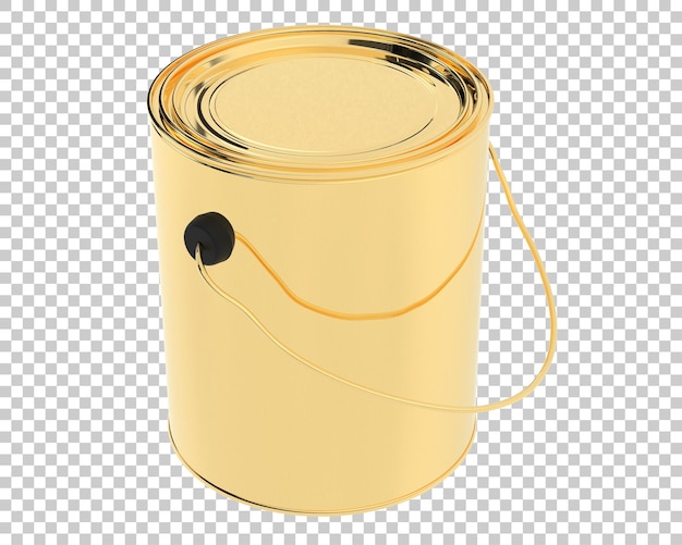 PSD paint can on transparent background 3d rendering illustration