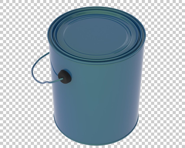 PSD paint can on transparent background 3d rendering illustration