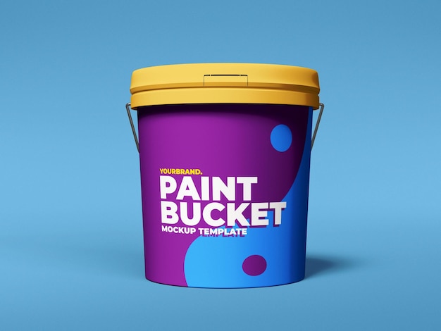 Paint Plastic Bucket Mockup