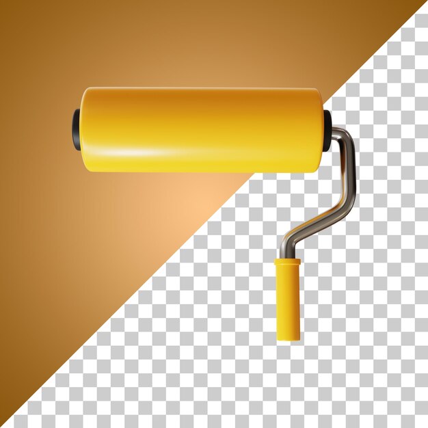 PSD paint roller icon 3d rendering