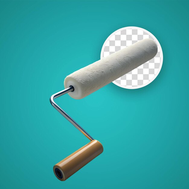 PSD paint roller icon 3d rendering