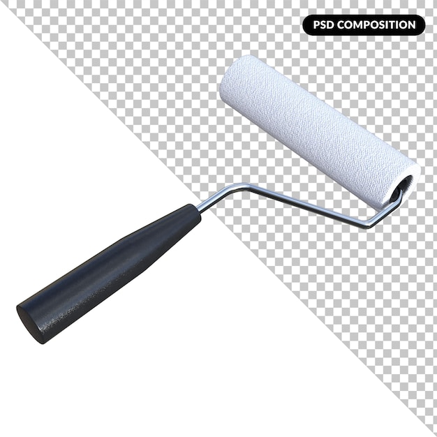 PSD paint roller isolated 3d