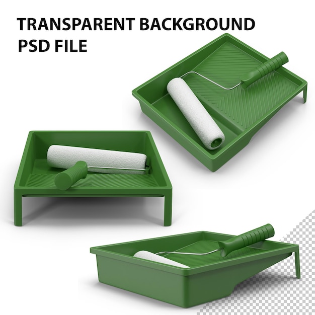 PSD paint roller kit png