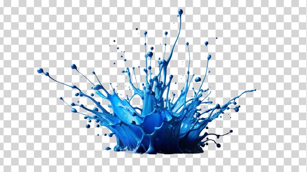 PSD paint splashes isolated on transparent background