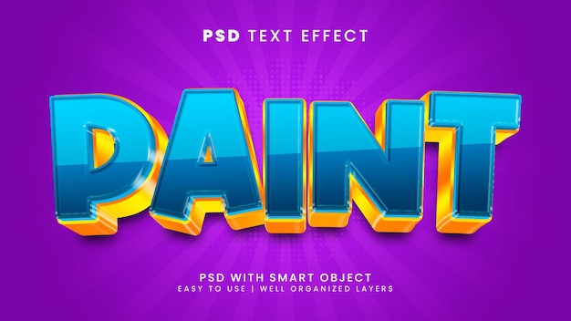 Free Vector  Paint stylish text effect editable modern lettering