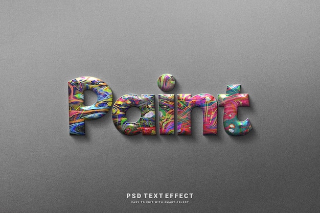 PSD paint text effect