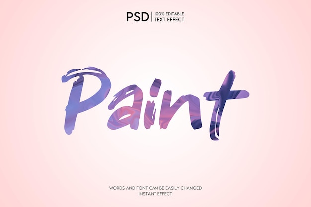 PSD paint text effect