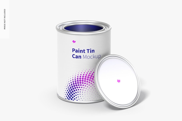 Paint tin can mockup