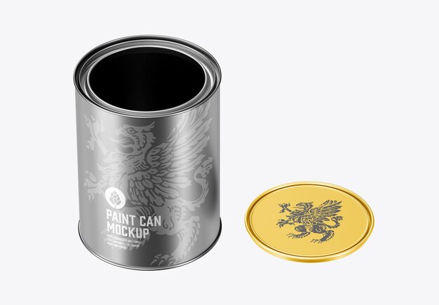 PSD paint tin mockup